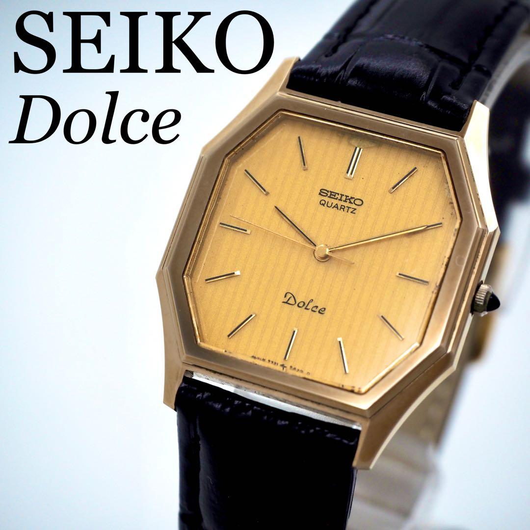 専用76 SEIKO Dolce メンズ 時計 新品ベルト オクタゴン　ゴールド