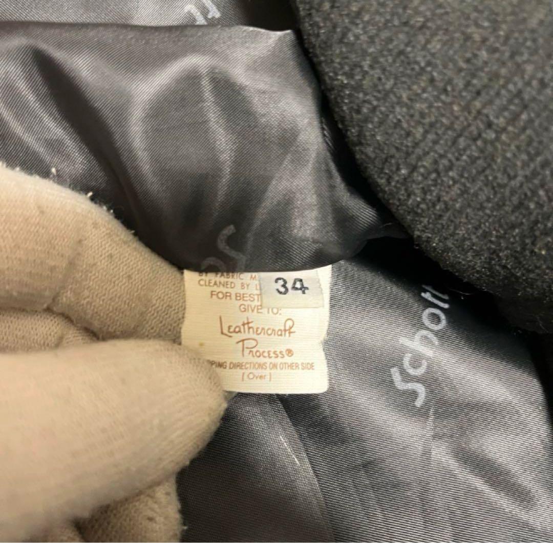 ショット　トラッカージャケット　シングルライダース　ライナー付き　ブラック