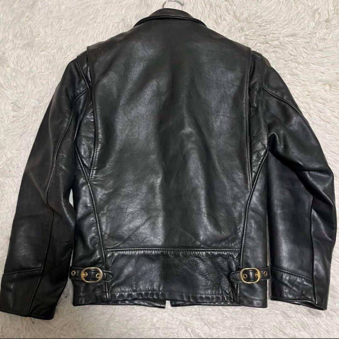 ショット　トラッカージャケット　シングルライダース　ライナー付き　ブラック