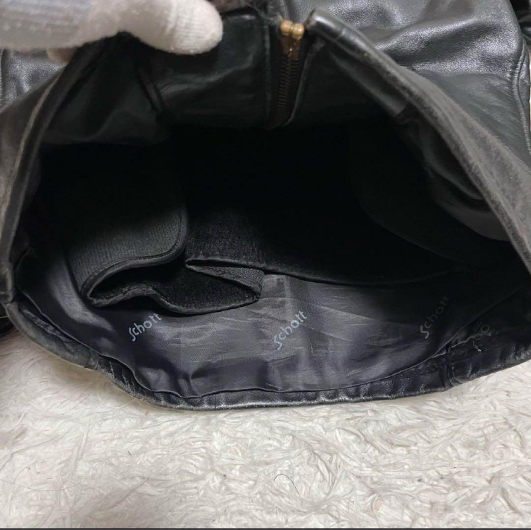 ショット　トラッカージャケット　シングルライダース　ライナー付き　ブラック