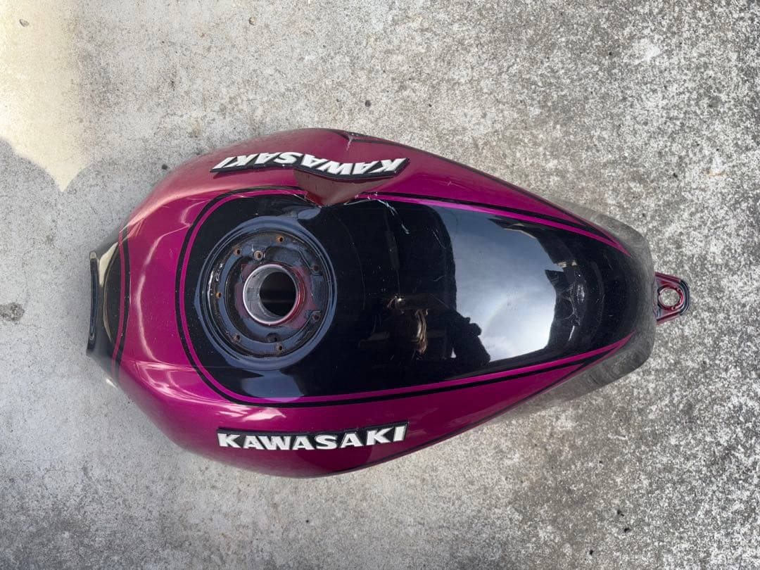 Kawasaki タンク 黒/ピンク