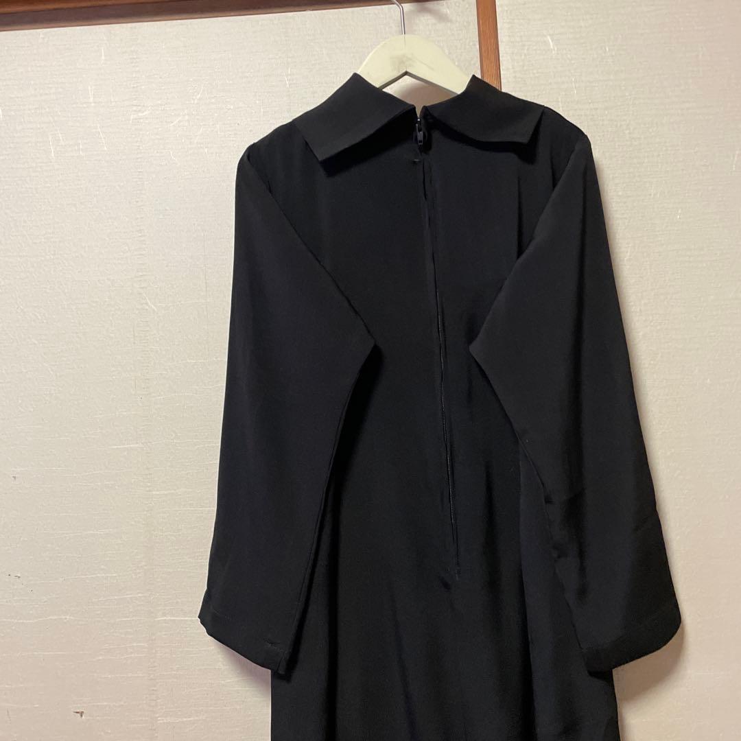 正絹黒絞り入りワンピース