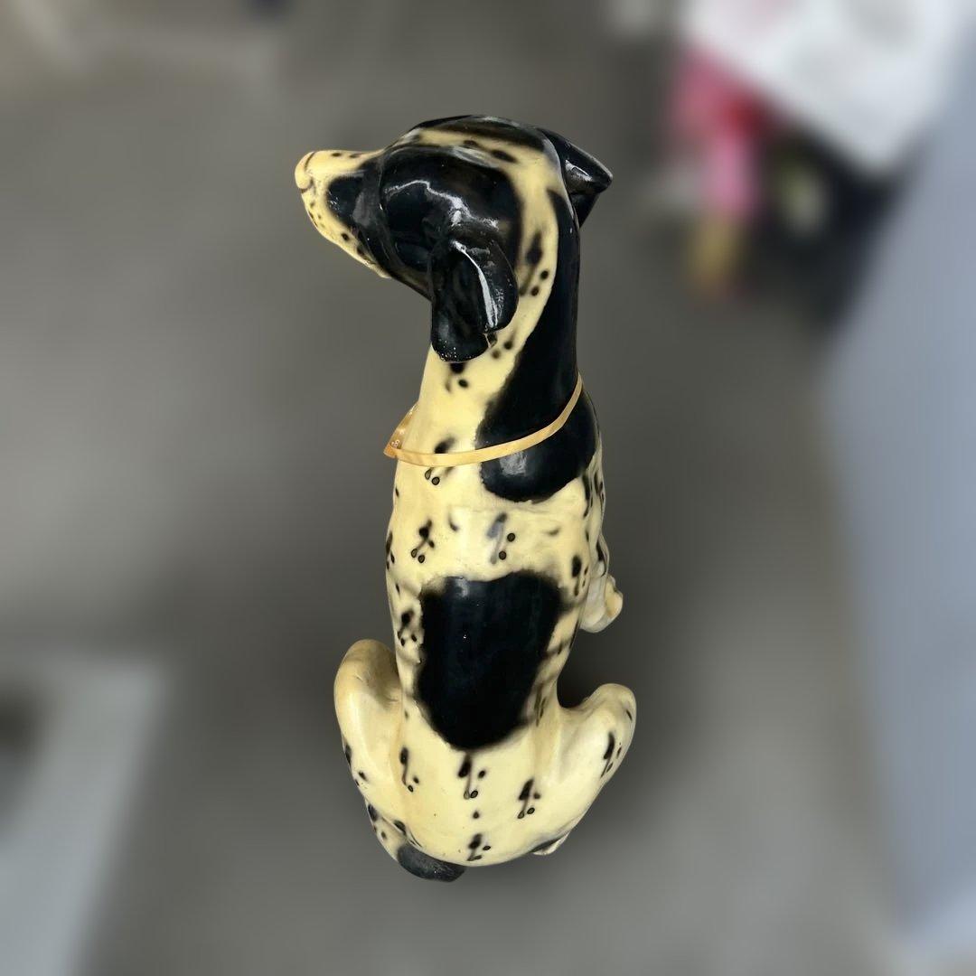 しぃーちゃんヴィンテージ犬の置物 ダルメシアンオブジェ 木製風
