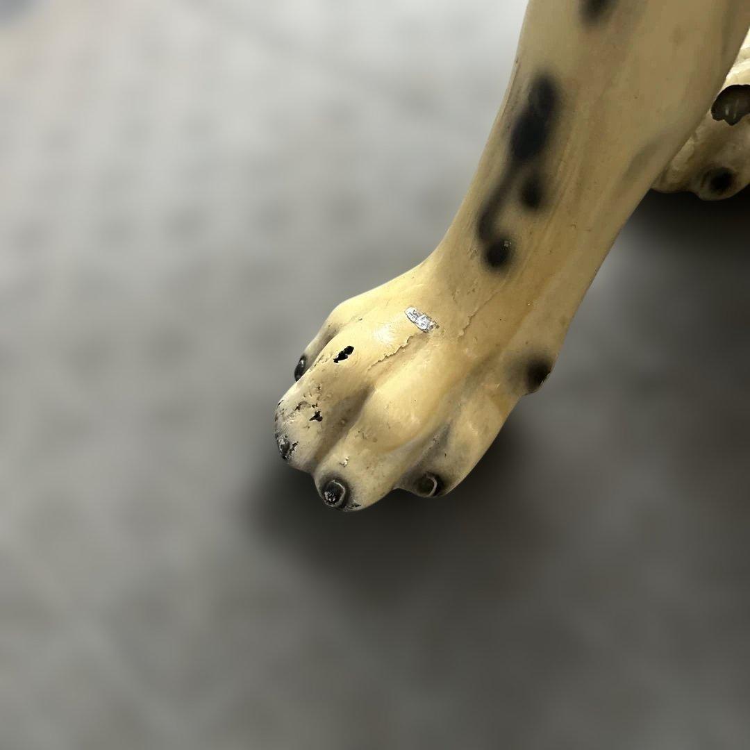 しぃーちゃんヴィンテージ犬の置物 ダルメシアンオブジェ 木製風