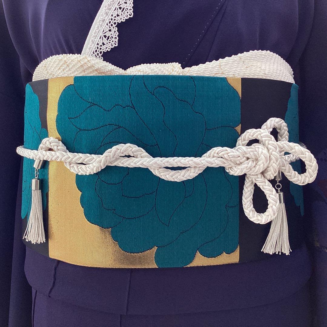 振袖フルセット　薔薇　レース　正絹　成人式　結婚式　撮影　半衿　長襦袢　帯揚帯締