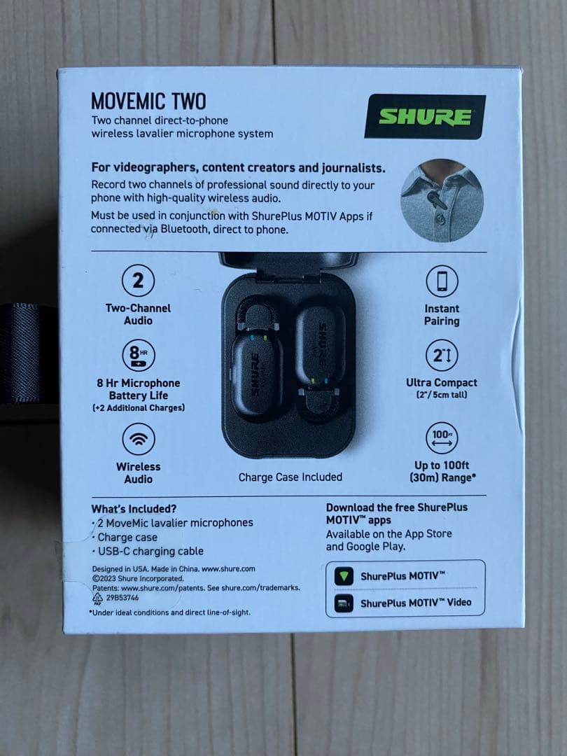 配信機器・PA機器・レコーディング機器 shure movemic two