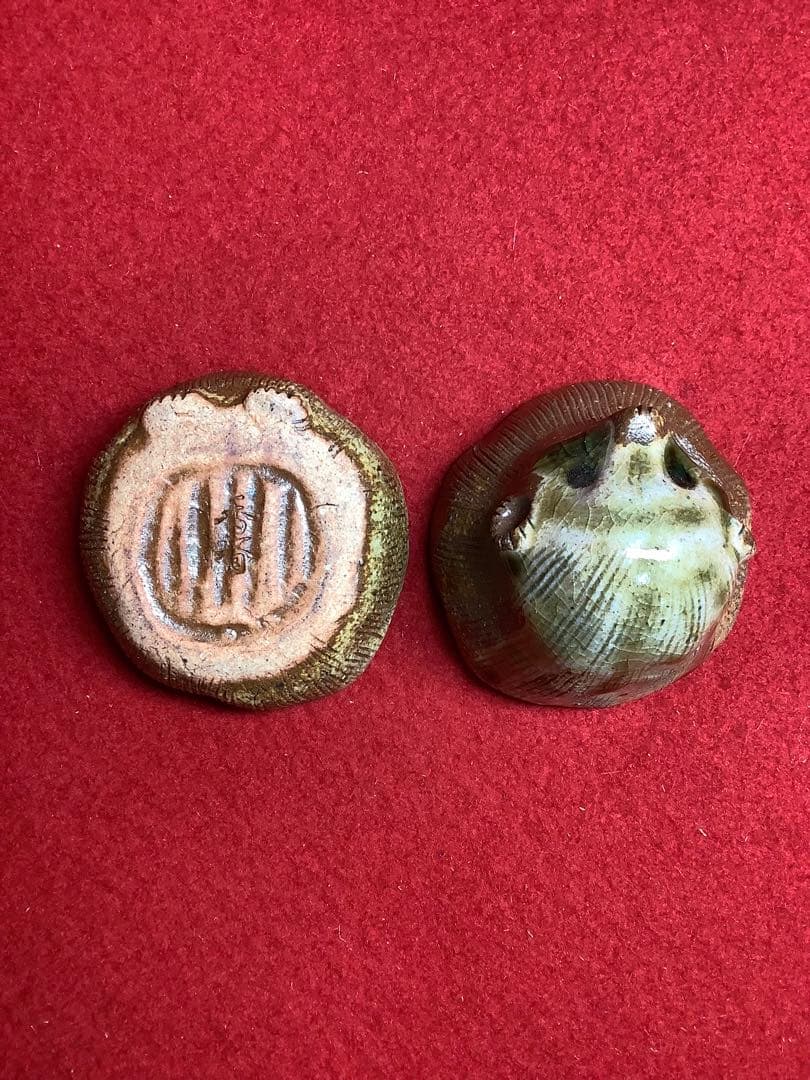 香合　信楽焼　狸　香斉【中古美品】