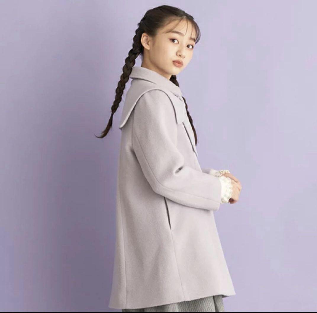 新品タグ付 mezzo piano junior リボンケープ付きコート S