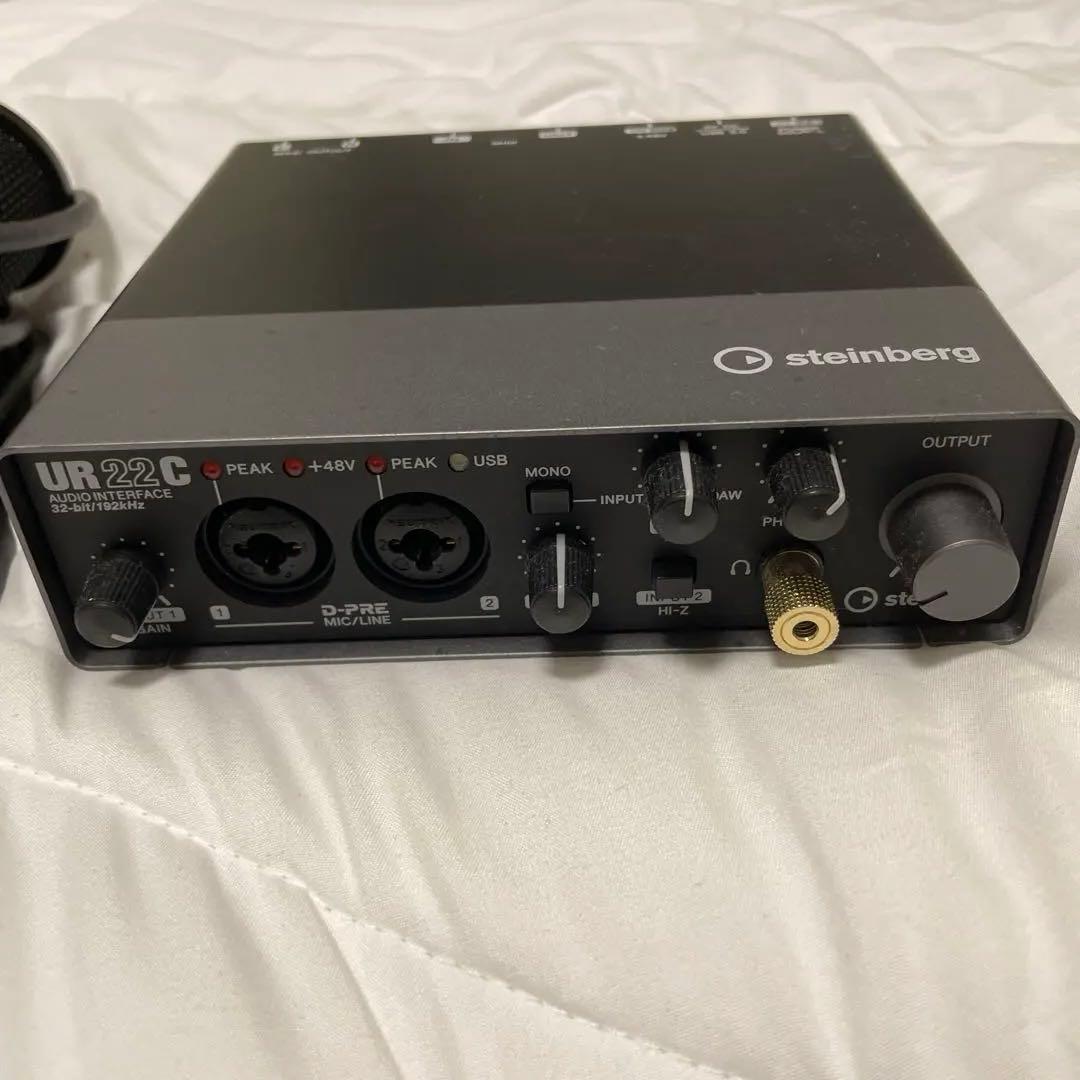 Steinberg UR22C オーディオインターフェイス マイク　ヘッドフォン