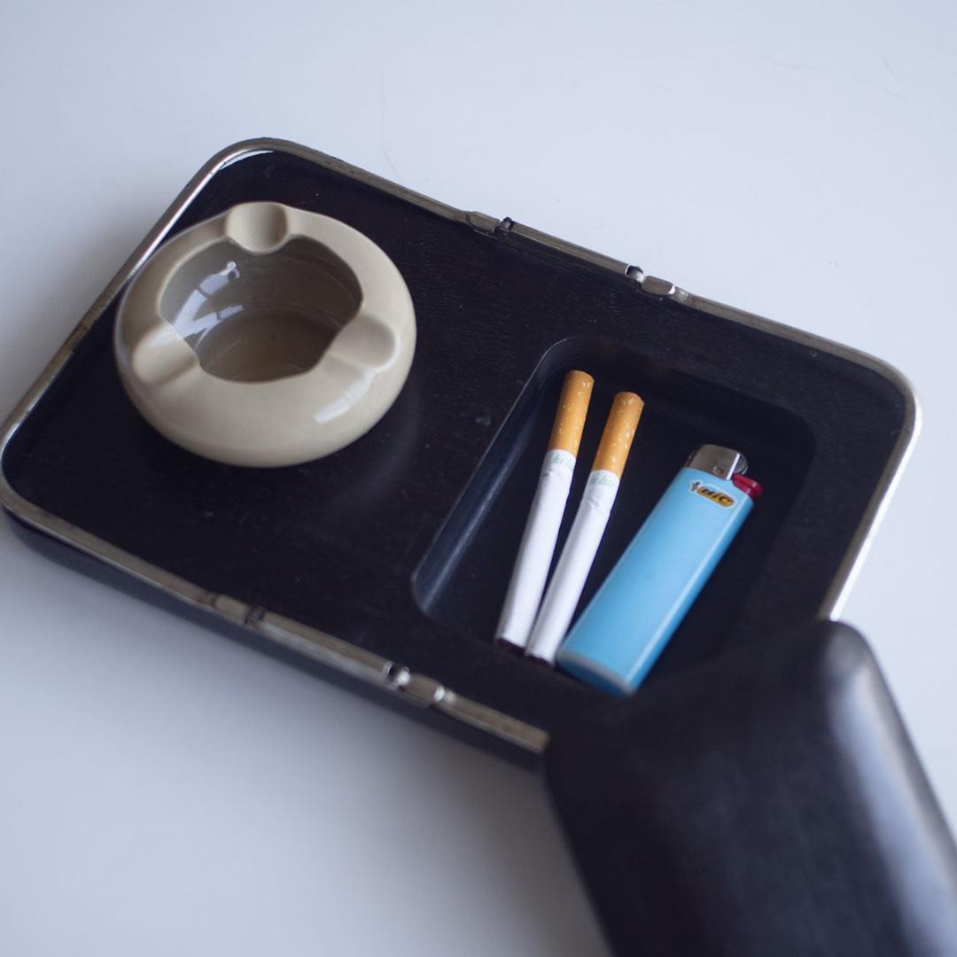 陸軍 煙草盆 「歩兵第五十聯隊第三中隊 幹部一同」