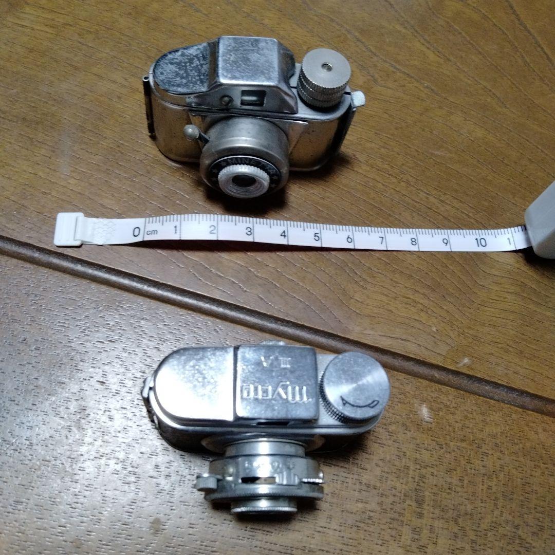 豆カメラ　アンティーク　Mycro II カメラ と　MINETTA豆カメラ