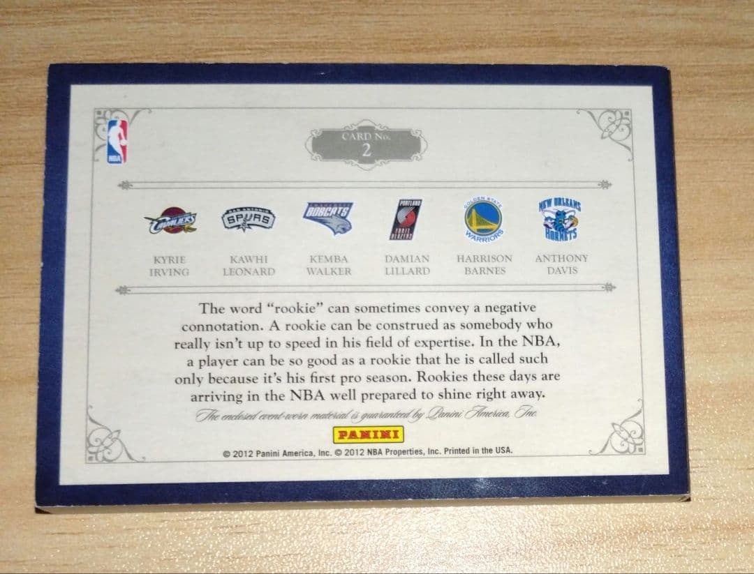 NBA 12/13 Preferred ルーキーブック カイリー,クワイ,AD