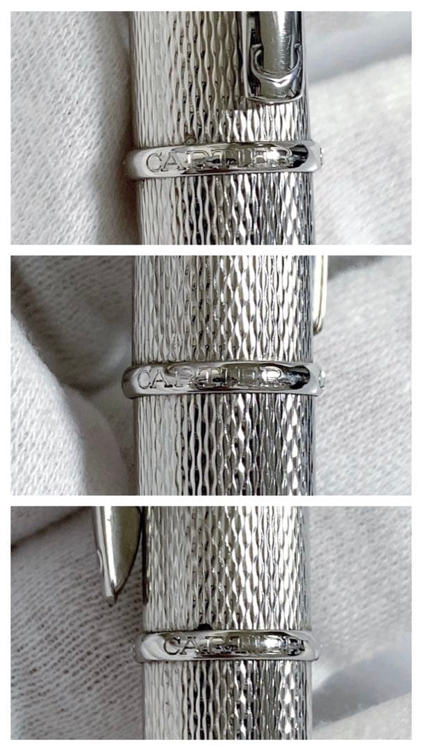 Cartier カルティエ ディアボロ ボールペン ツイスト式 シルバー 石取れ