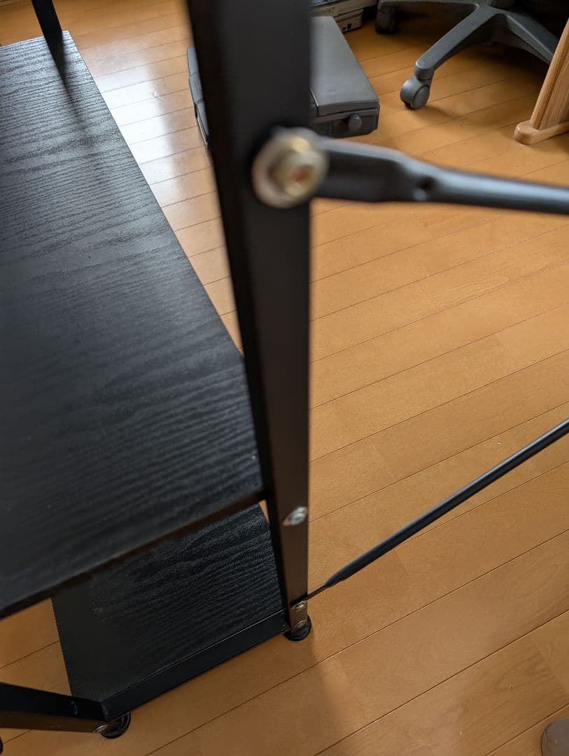 ブラック木製パソコンデスク