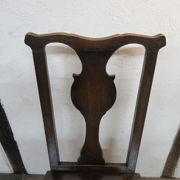 イギリス アンティーク 家具 ホールチェア 椅子 イス 木製 英国 4389e