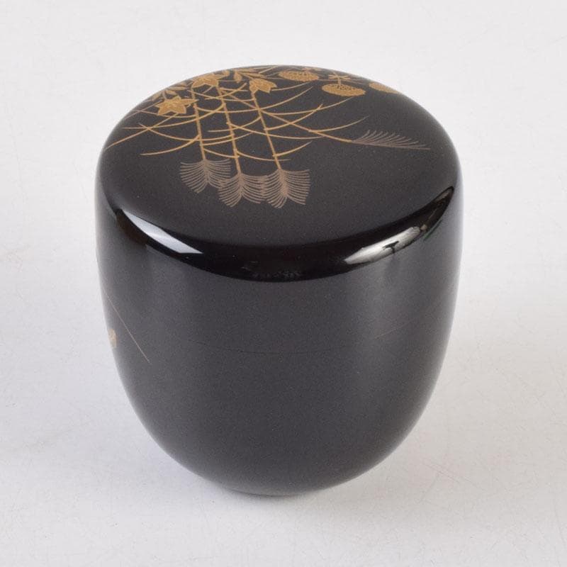 茶道具　漆匠　遠山哲山造　秋草蒔絵　大棗　共箱　C　9188