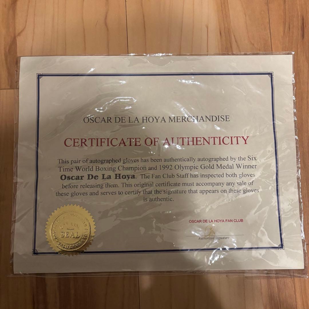 EVERLAST オスカー・デ・ラ・ホーヤ 直筆サイン入り　グローブ　14oz