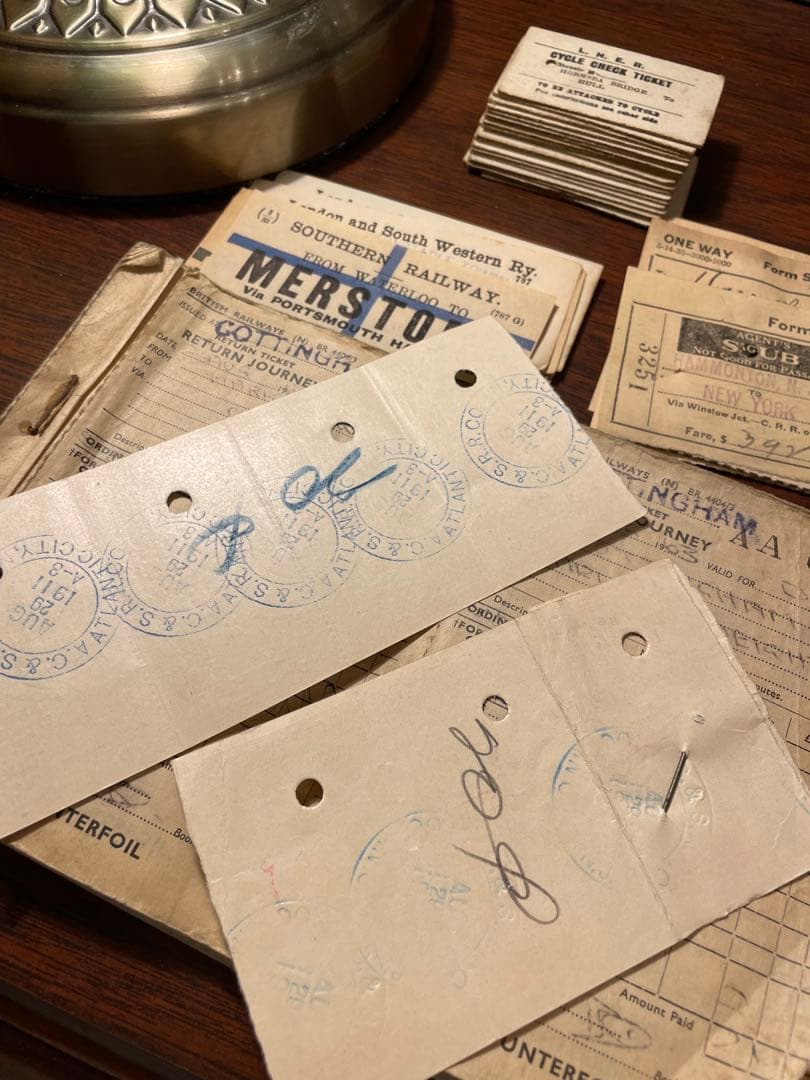 イギリス　鉄道チケット　冊子　レアな鉄道チケット詰め合わせ　ヴィンテージ