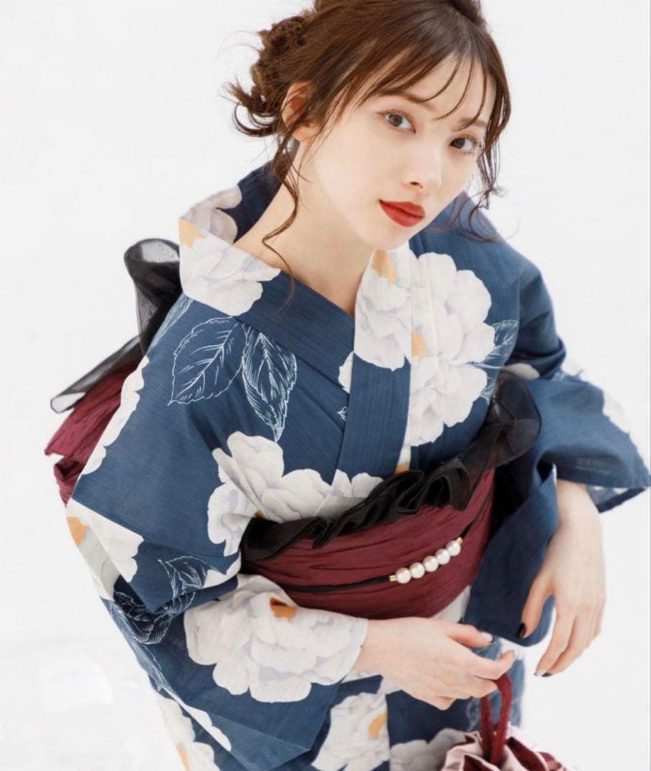 Dita 涼風の藍紺牡丹 浴衣全9点セット