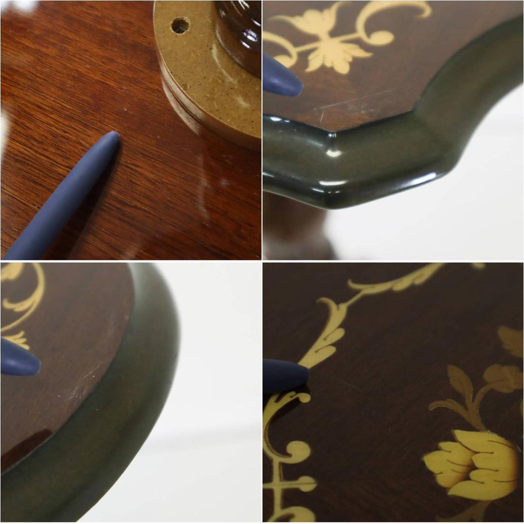 イタリア製クラシカル家具 象嵌 ワインテーブル サイドテーブル 花台 飾り台