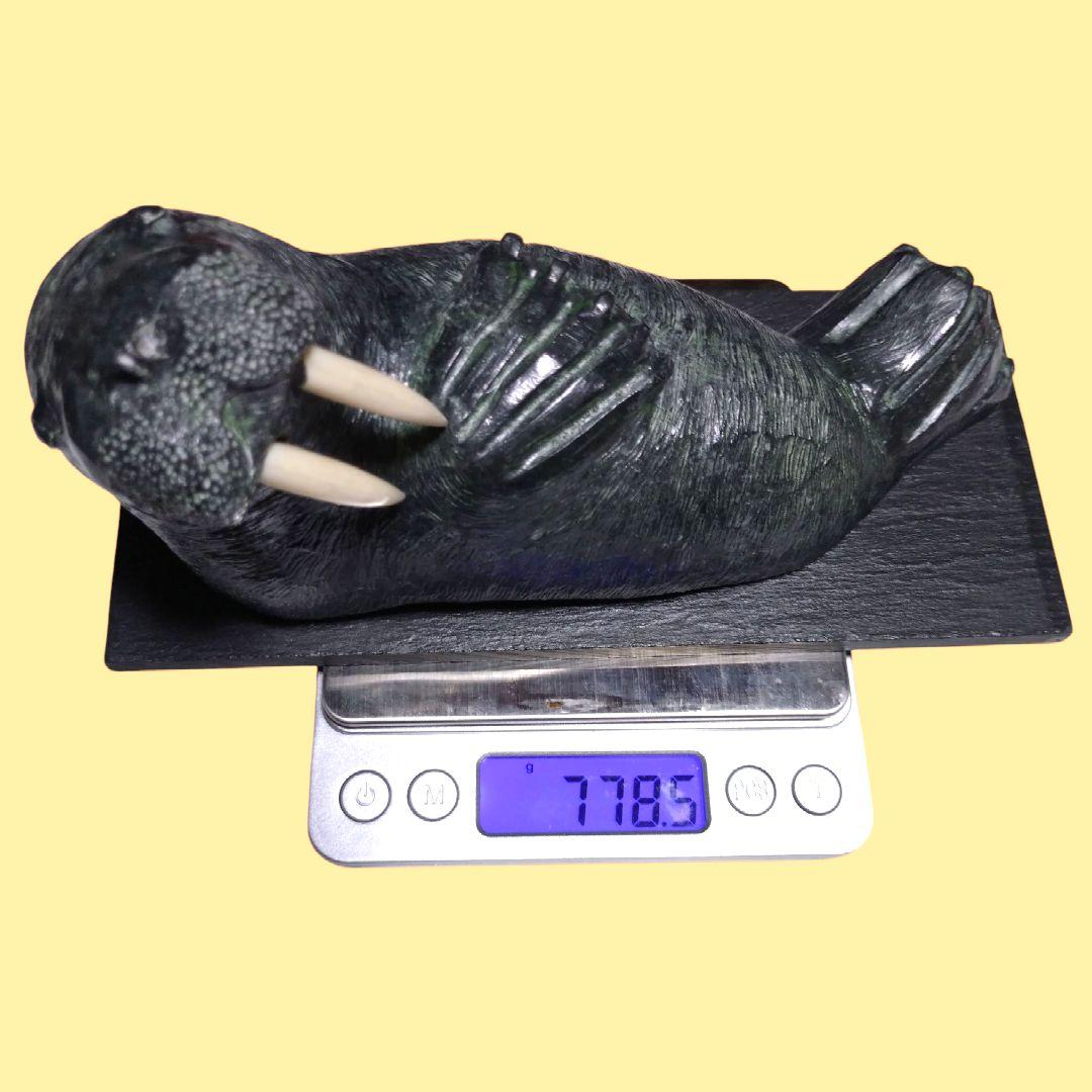 希少　ヴィンテージ　ウルフオリジナル　セイウチ　彫刻　カナダ製　海外工芸品