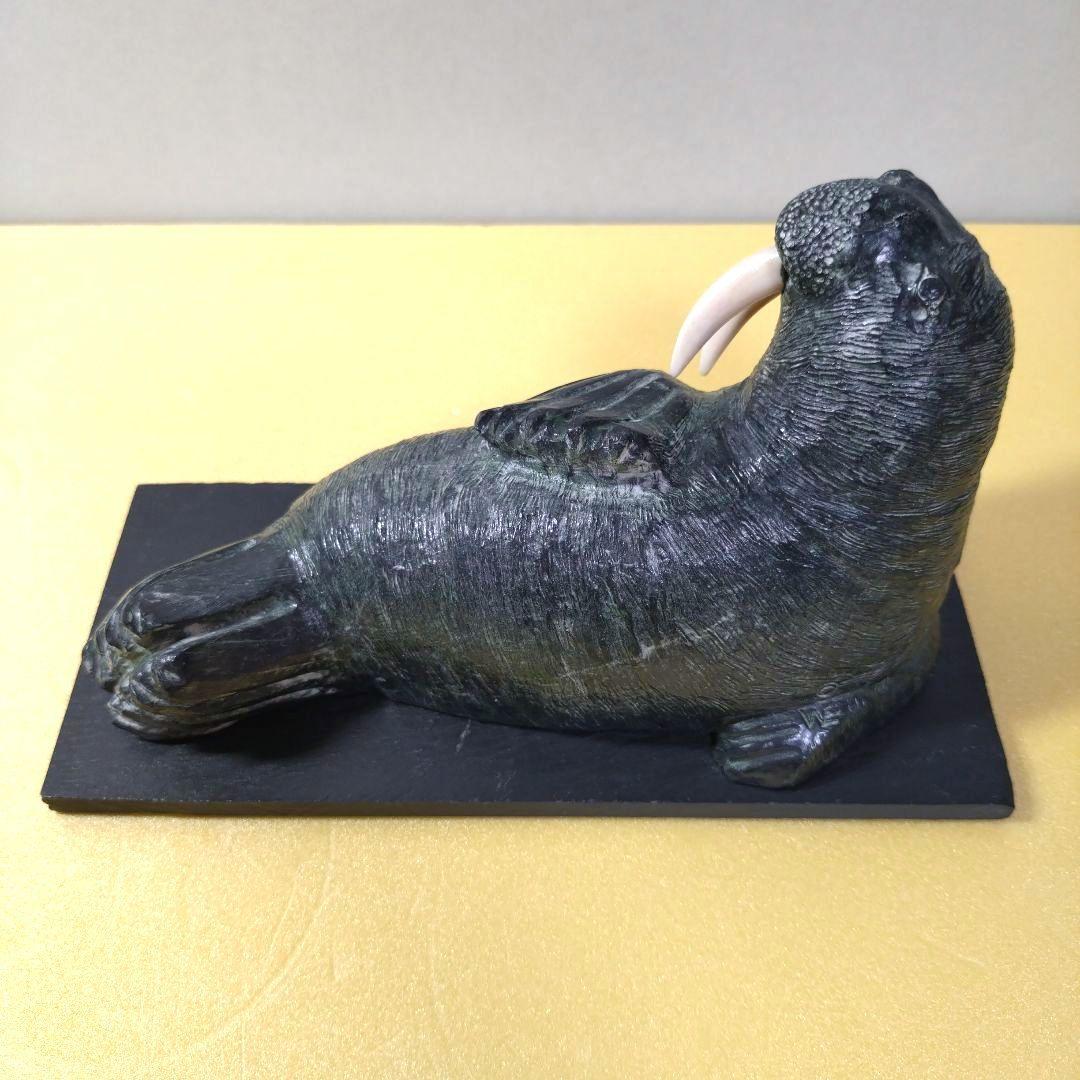 希少　ヴィンテージ　ウルフオリジナル　セイウチ　彫刻　カナダ製　海外工芸品