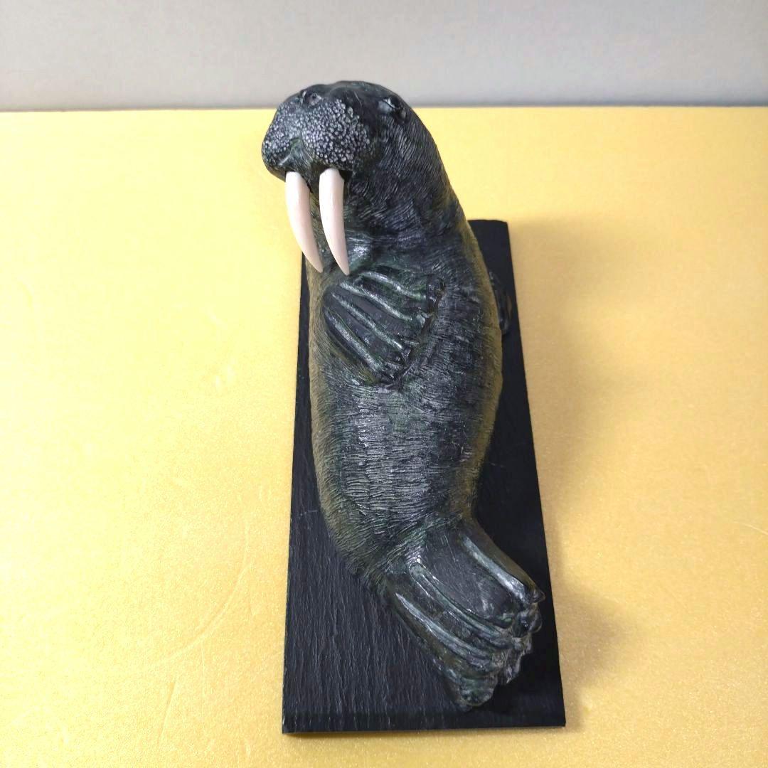 希少　ヴィンテージ　ウルフオリジナル　セイウチ　彫刻　カナダ製　海外工芸品