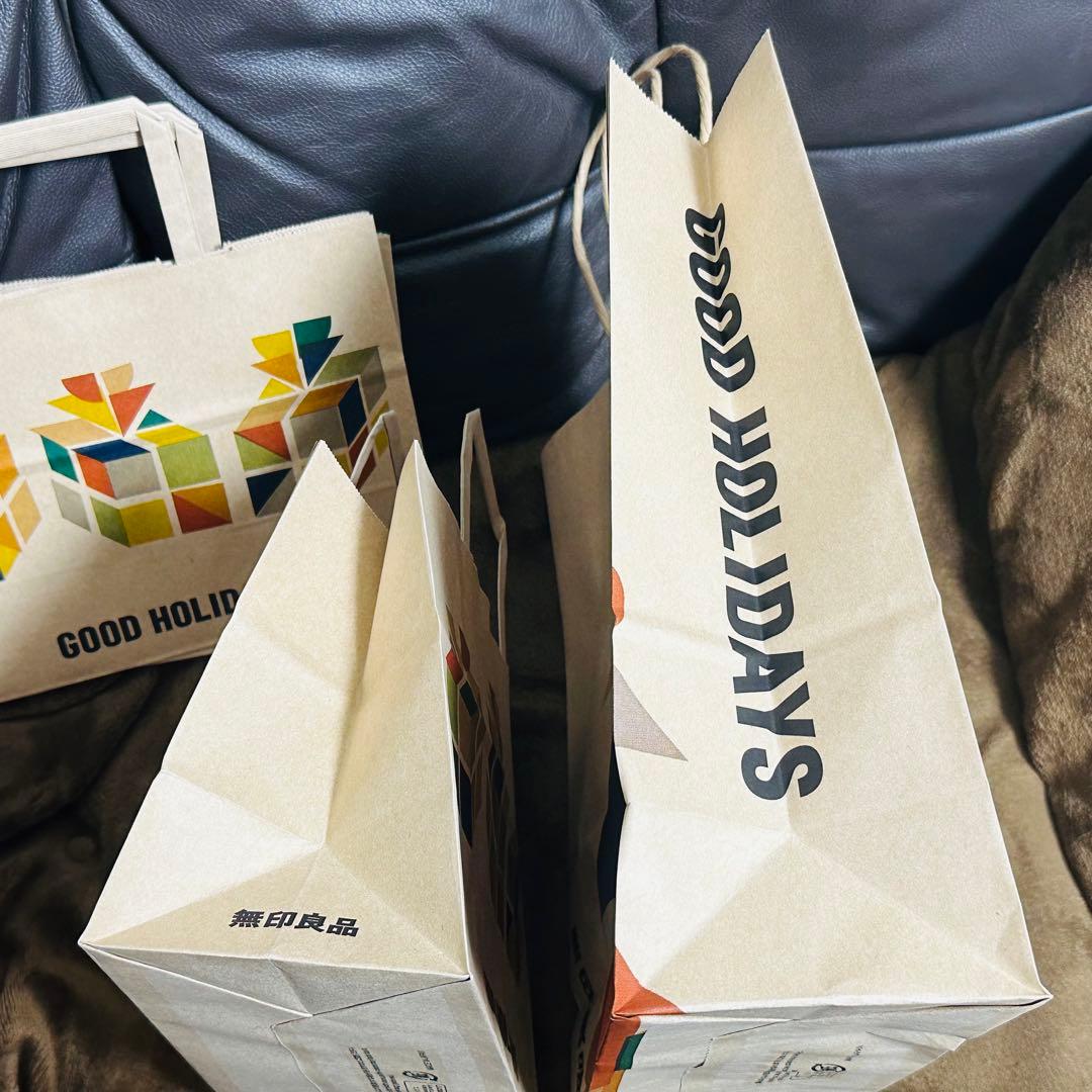 無印良品　X'masショップ袋　クリスマス限定　紙袋　ショッパー