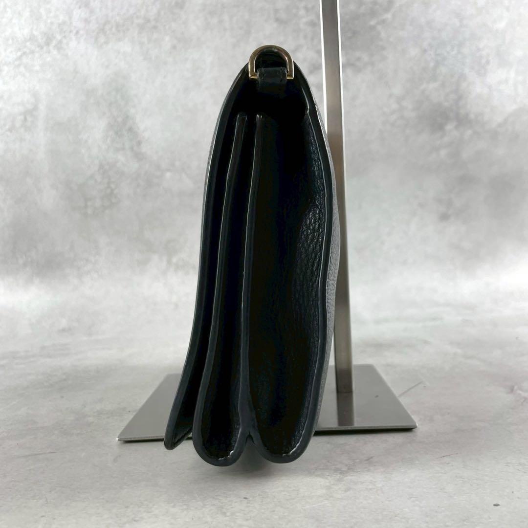 ✨美品✨トリーバーチ　ショルダーバッグ ウォレット　Tロゴ　レザー　ブラック