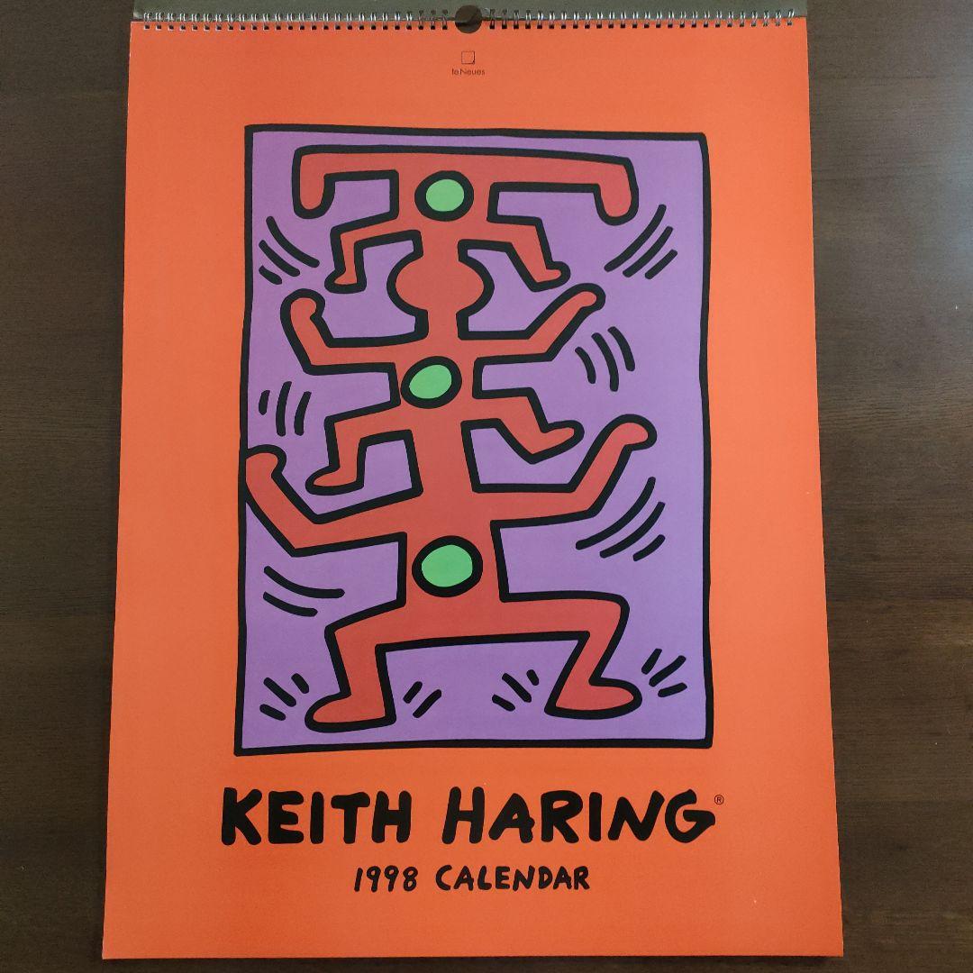 \"未使用\"キースヘリング Keith Haringリトポスター　1998カレンダ
