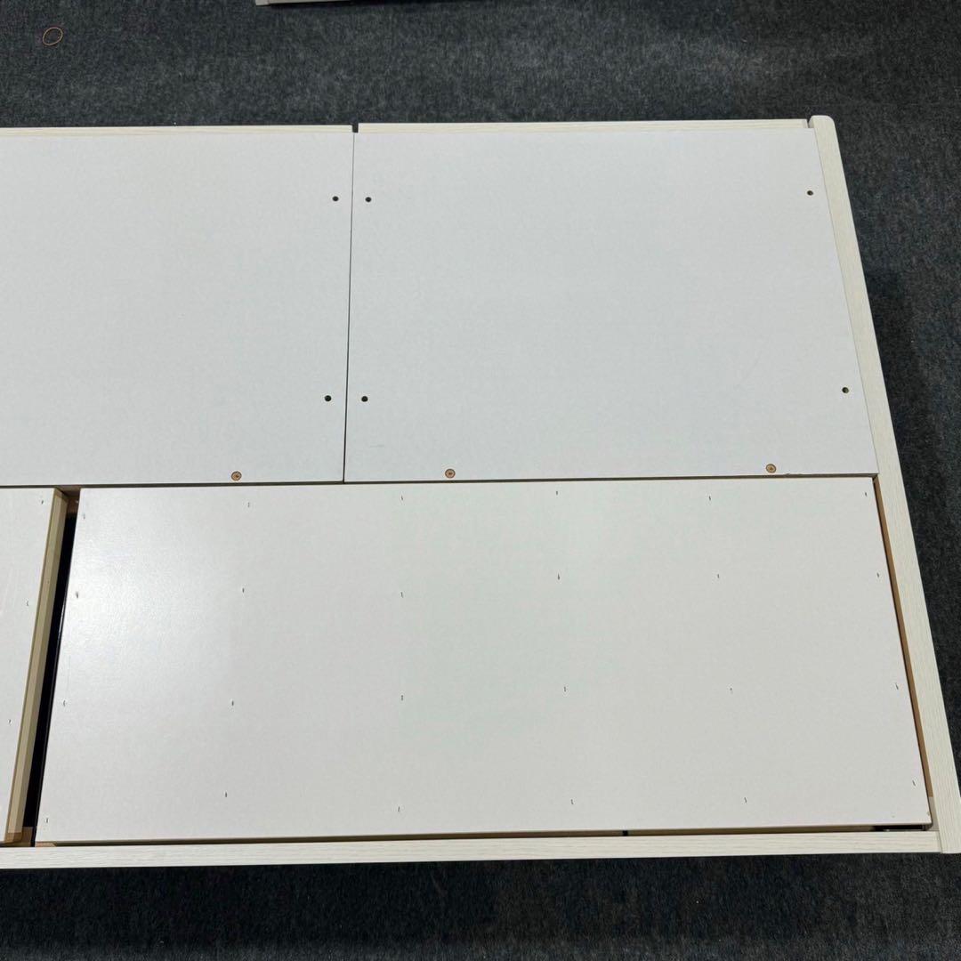 ニトリ シングル ベッドフレーム 収納付き フレームのみ 白 d3772