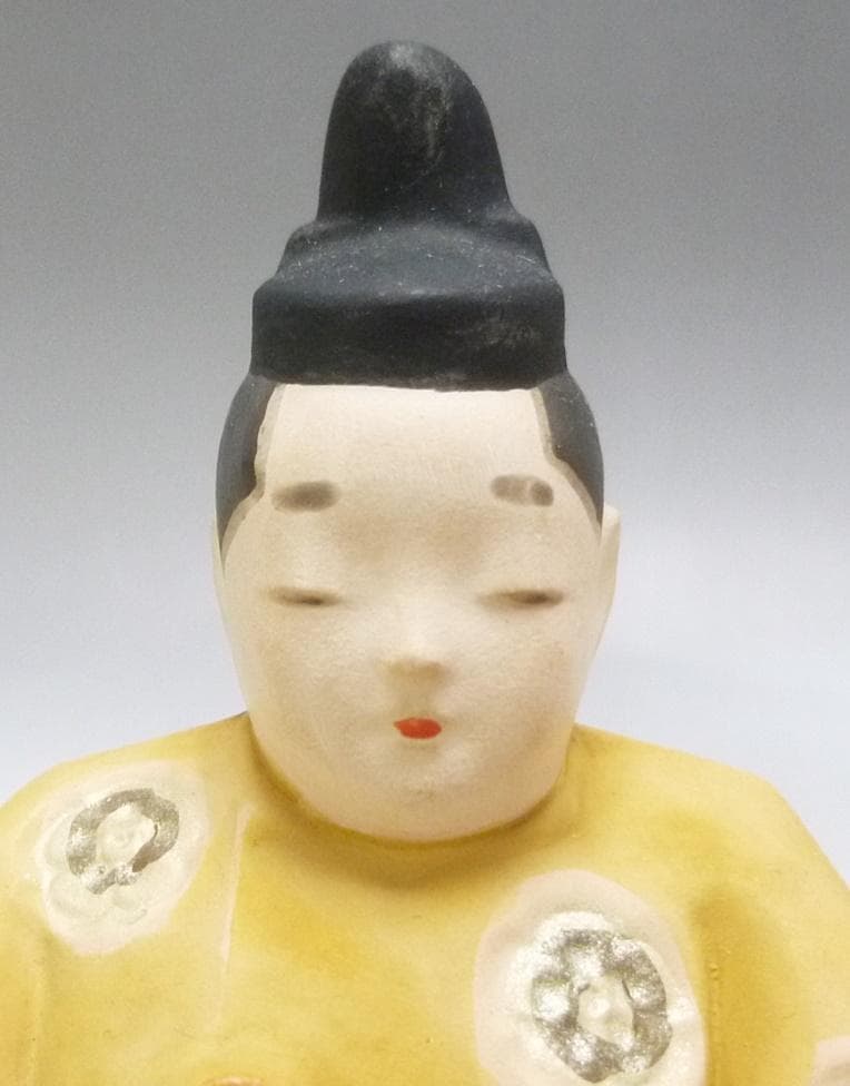 o0221-46 日展作家 北岡秀雄 伝え雛 陶器人形 ひな祭り ひな人形