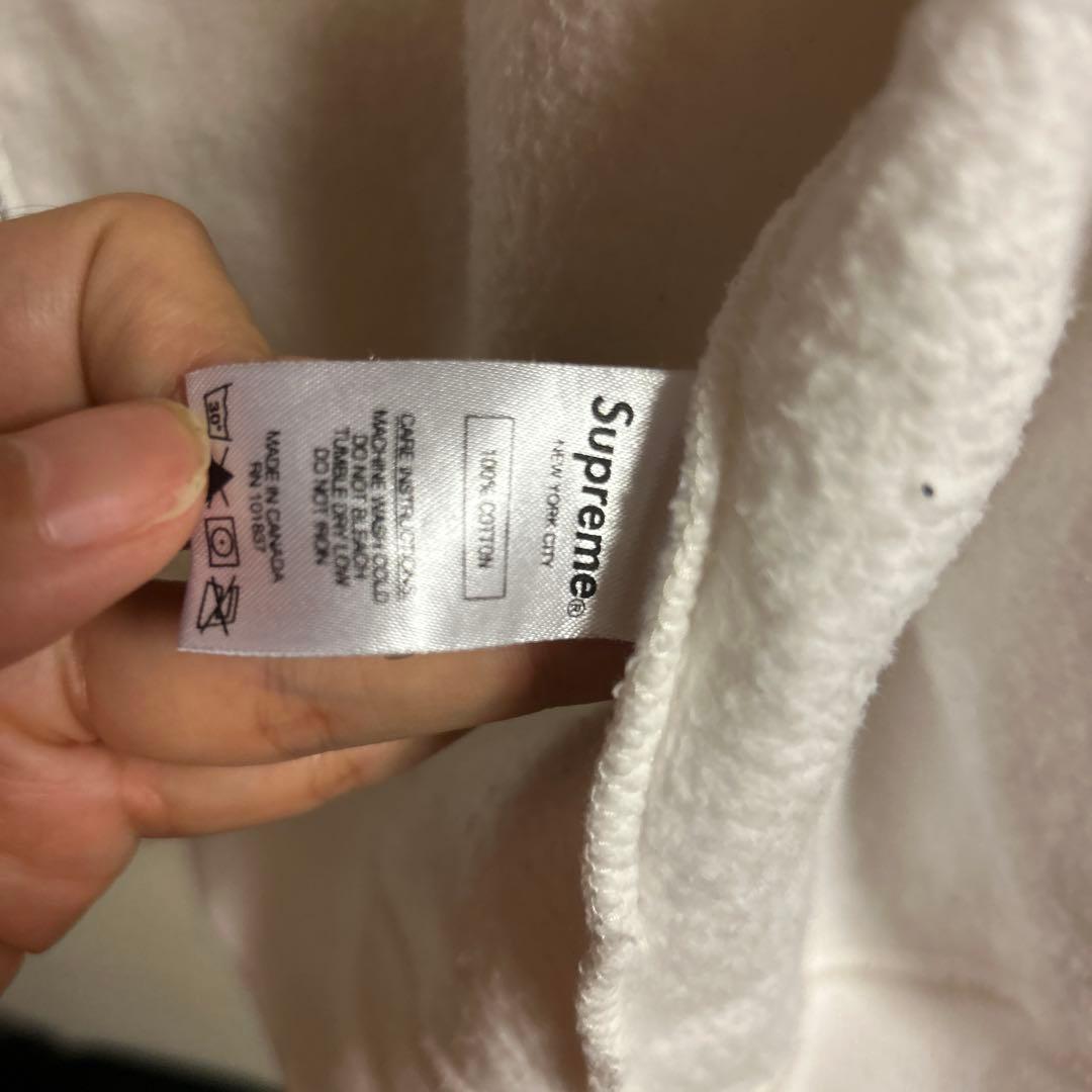 Supreme ホワイト ジップアップパーカー