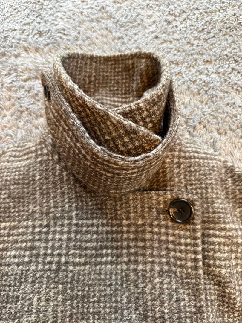 ぴ*か様 Spick and Span Wスライバーチェックハーフコート　36