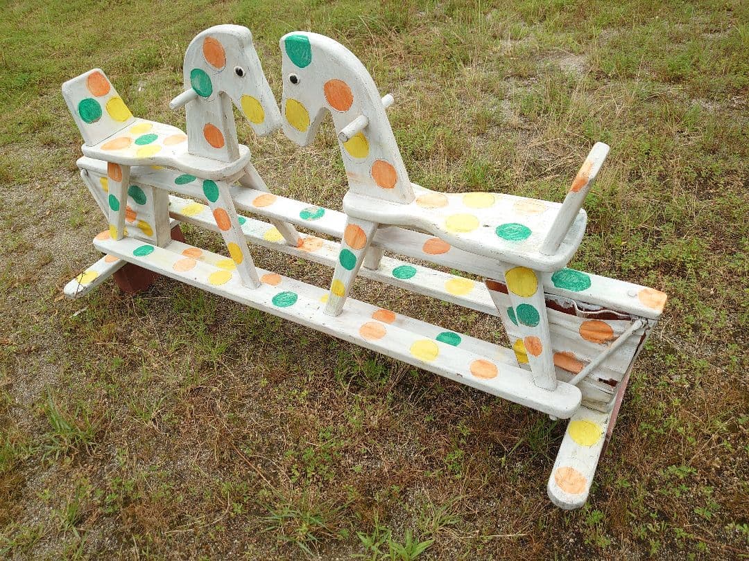 シーソー　木馬　水玉　オブジェ　アンティーク家具