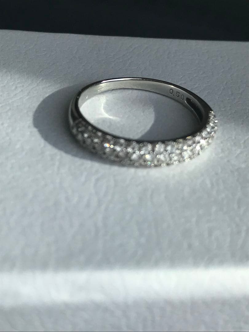 ❤︎最終価格❤︎pt950 H&Cダイヤモンド0.50ctパヴェリング　10.5号