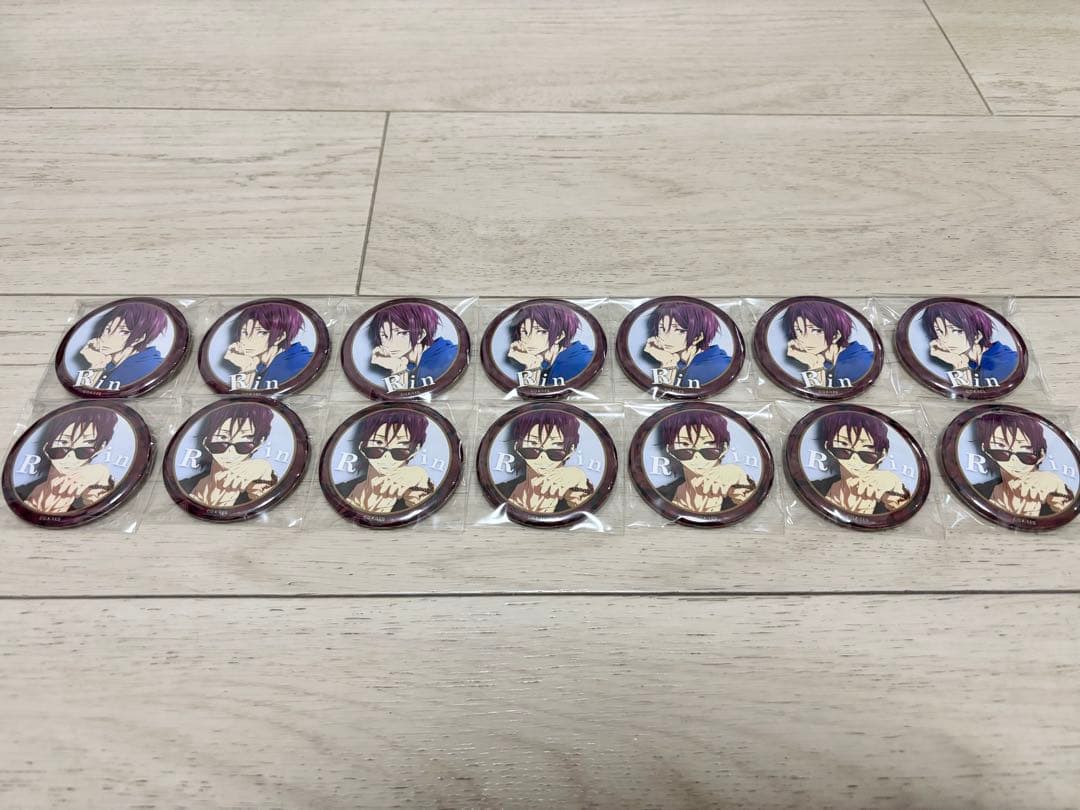 【使用済】Free!ES 松岡凛 ムック 缶バッジ×14