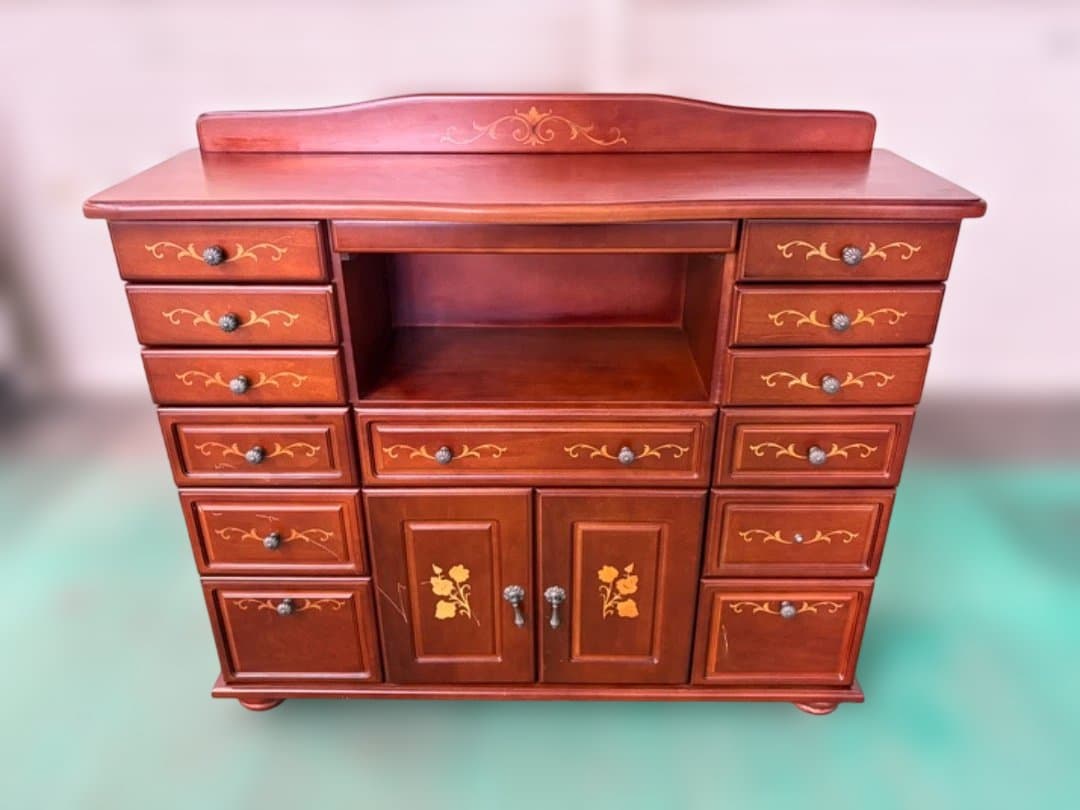 ま*ん様 イタリア調　サイドボード　象嵌細工　チェスト　キャビネット　アンティー