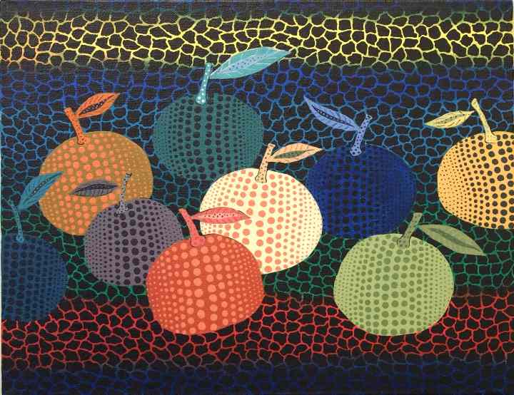 【内山田画廊】くやまやおい　かぼす　現代アート　絵画 真筆保証検:草間彌生