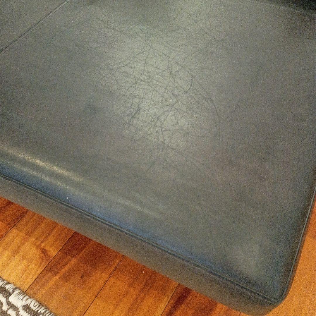 Nさん用【CONRAN刻印付】黒 本皮 オットマン　1m大きいサイズ