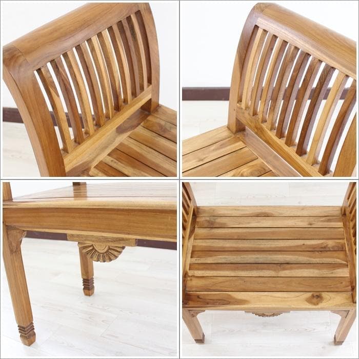 ラスト1点 新品 チーク家具 無垢 デザインスツール カルティニチェア 木製