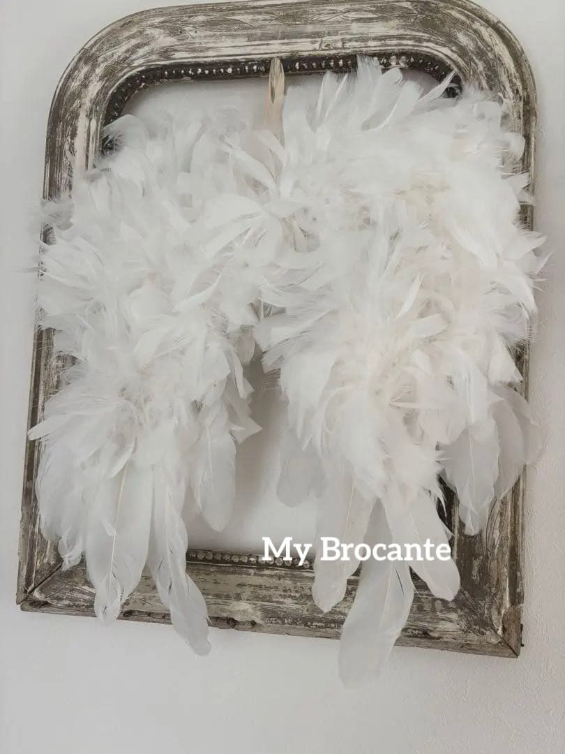 アンティーク雑貨 Swan White Angel Wings.