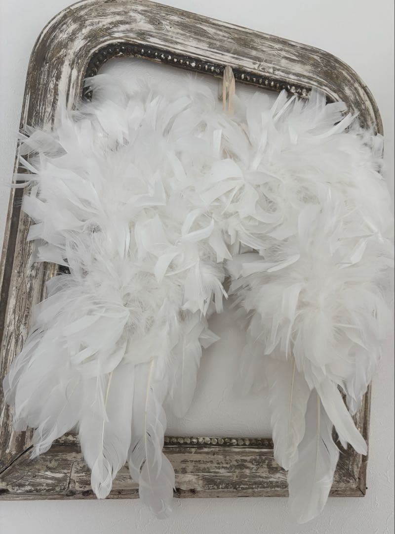 アンティーク雑貨 Swan White Angel Wings.