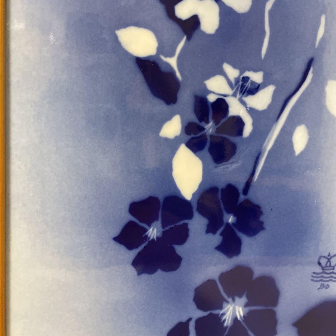 ＊Juliane Marie＊・Blue flower・額装３４cm×２８cm