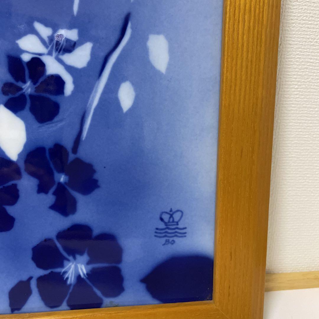 ＊Juliane Marie＊・Blue flower・額装３４cm×２８cm