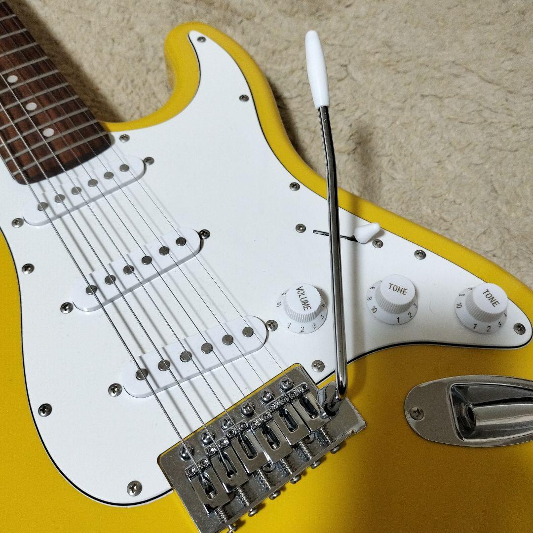 美品!! Selder セルダー ストラト イエロー新品チューナーストラップ付