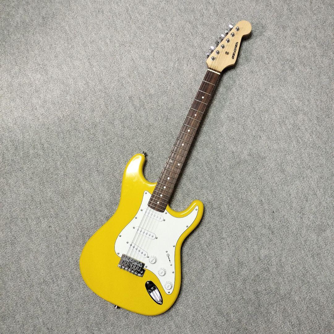美品!! Selder セルダー ストラト イエロー新品チューナーストラップ付
