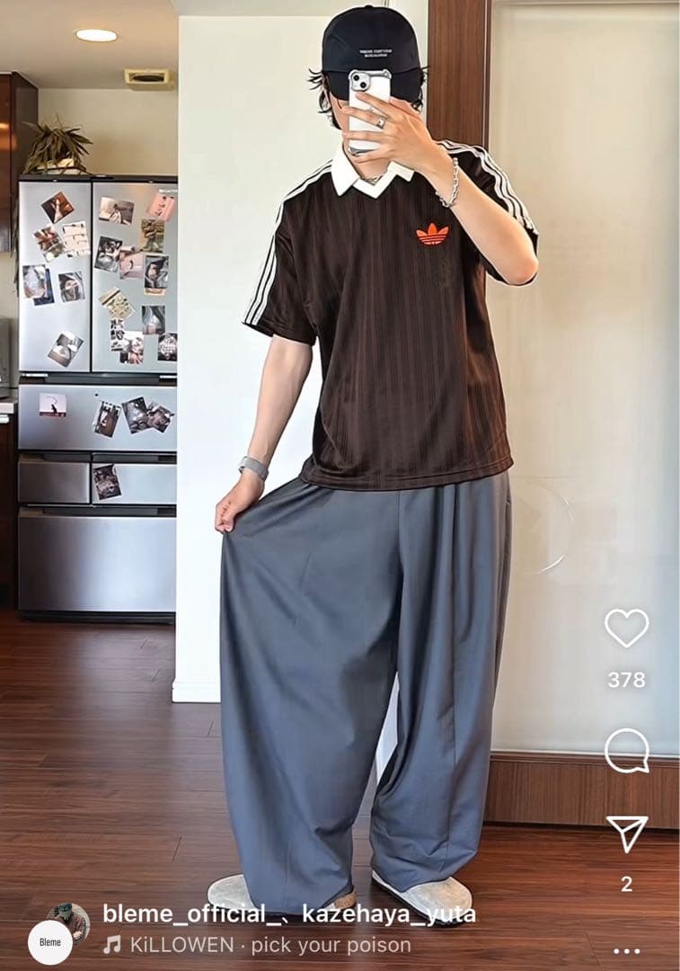 新品M⭐️adidas フットボールジャージ ABCマート限定 Tシャツ ブラウン