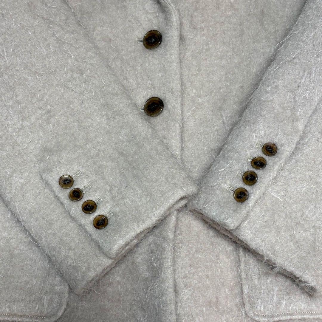 美品　SLOBE IENA シャギージャケットコート F モヘヤ ベージュ