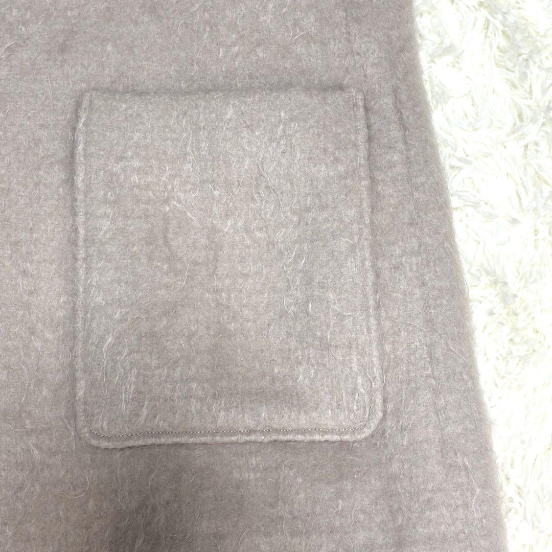 美品　SLOBE IENA シャギージャケットコート F モヘヤ ベージュ